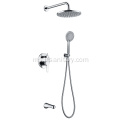 Chrome in Wall Shower Faucet Set